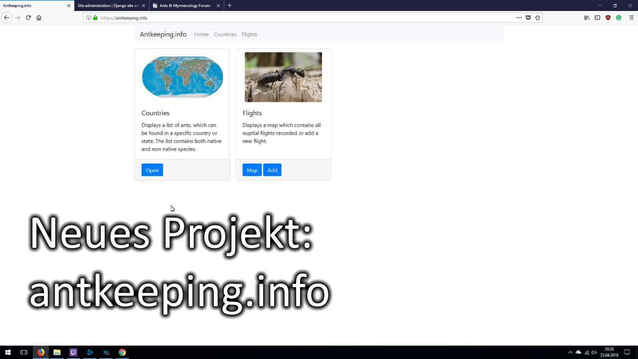 Neues Projekt: antkeeping.info